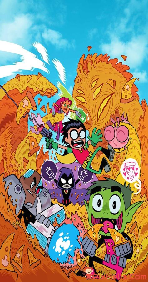 Teen Titans Go Wallpaper For Phone Free Download Teen Titans Go Wallpaper, Dan Hipp, Teen Titans Go Characters, Teen Titans Love, All Cartoon Characters, Teen Titans Fanart, Wallpaper For Phone, Spiderman Art Sketch, Teen Titan