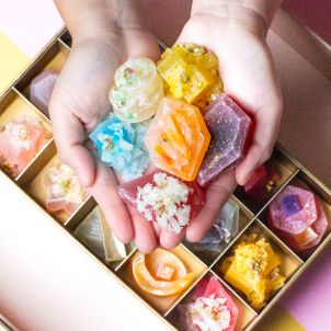 Silky Gem - Crystal Candy - About Us – Silky Gem Crystal Candy Japanese Treats, Candy Crystals, New Years Traditions, Crystal Candy, Japanese Candy, Vegan And Gluten Free, Gourmet Gifts, Dessert Decoration, Candy Melts