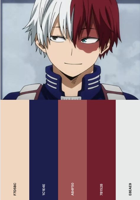 Colour palette Anime Skin Colour Palette, Izuku Midoriya Color Palette, My Hero Academia Color Palette, Colour Palette Anime, Anime Color Pallete, Anime Colour Palette, Character Colour Palette, Anime Skin Color Palette, Anime Color Palette