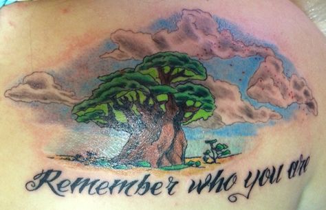 Caitlyn's Rafiki tree Lion King Tree Tattoo, Lion King Tree, Lion King Tattoo, King Tattoo, King Tattoos, Tree Tattoo, Lion King, Watercolor Tattoo, Cool Art