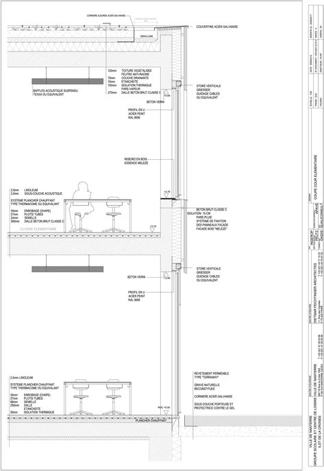 DIETMAR FEICHTINGER ARCHITECTES, David Boureau · Primary school and Kindergarden Lucie Aubrac · Divisare Technical Architecture, Architecture Tools, Cardboard Model, Study Architecture, School Building, Architecture Student, Detailed Drawings, School Architecture, Architectural Inspiration