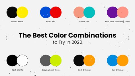 Are you looking for cool color combinations to try in your upcoming design projects? Check out these inspiring color duos backed up with awesome examples. Two Color Combinations Ideas, Duo Tone Color Palette, Best Color Combinations For Logo, Color Combinations For Design, Duo Color Combinations, Best Logo Color Combinations, Duo Color Palette, Good 2 Color Combinations, Contrasting Colors Combinations