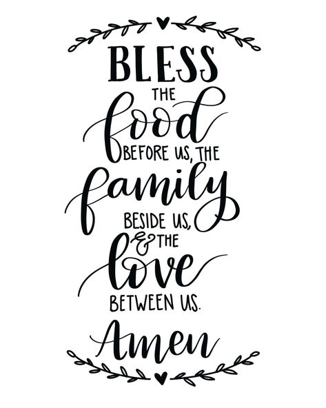 Kitchen Signage Ideas, Free Printable Wall Art Kitchen, Cricut Kitchen Ideas, Kitchen Backsplash Wood, Signs About Family, Cute Family Sayings, Free Printable Family Quotes, Bless The Food Before Us Svg Free, Kitchen Wall Art Diy