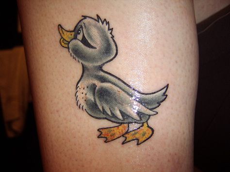 ugly duckling Duck Tattoos Small Funny, Silly Duck Tattoo, Momma Duck And Ducklings Tattoo, Ugly Duckling Tattoo, Mama Duck And Ducklings Tattoo, Fate Tattoo, Duck Tattoos, Clever Tattoos, Baby Wallpaper