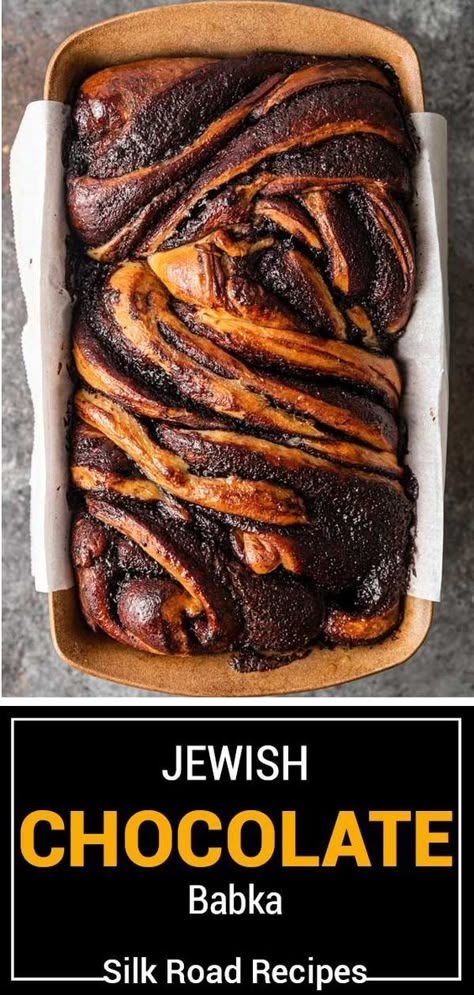 This chocolate babka recipe makes a traditional Jewish dessert bread. The dough is braided, baked, and absolutely bursting with chocolate! Jewish Chocolate Babka, Chocolate Challah Bread Recipe, Chocolate Challah Bread, Bethlehem Bread Recipe, Jewish Bread Recipes, Jewish Deserts, Jewish Recipes Traditional, Hallah Bread Recipe, Shabbat Dessert