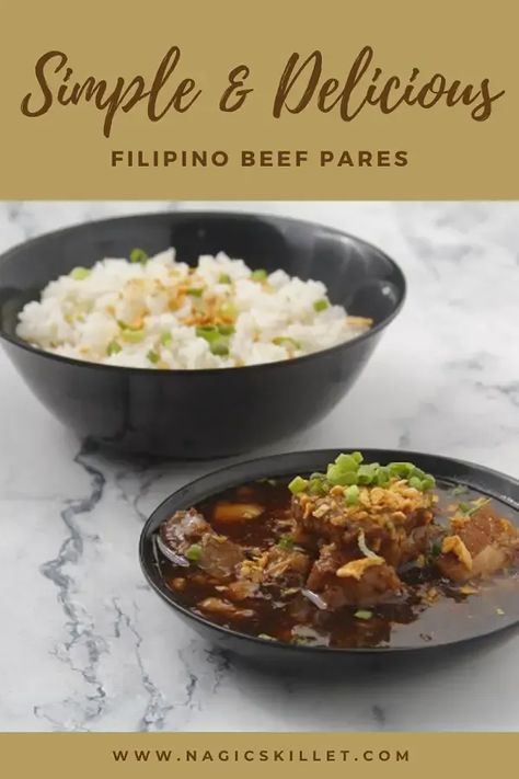 Slow cooker beef pares. This Slow Cooker Beef Pares Recipe is great for people who love slow cookers. It's easy to prepare and will fill your kitchen with a fantastic aroma.#SlowCookerBeefPares #SlowCookerMeals #ComfortFoodHeaven #CrockPotRecipes #PinterestFeast Beef And Barely Slow Cooker, Beef Pares Recipe, Beef Pares, Garlic Fried Rice, Beef Sirloin, Slow Cooked Beef, Sirloin Steaks, Slow Cookers, Easy Beef