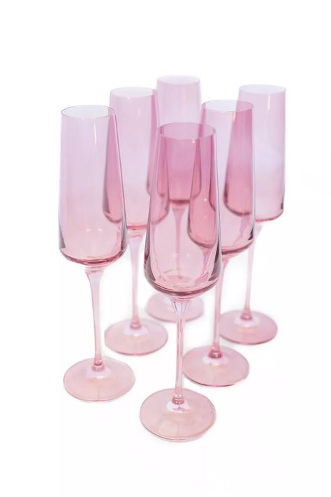 Preppy House, Glass Champagne, Beach Bungalow, Champagne Flute Set, Rose Champagne, Pink Cups, Gold Kitchen, Room Stuff, Storing Cookies