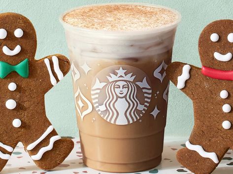 Starbucks Drinks Chai, Champagne Jelly, Iced Gingerbread, Fall Starbucks, Starbucks Holiday Drinks, Gingerbread Latte, Starbucks Holiday, Starbucks Drink, Starbucks Copycat