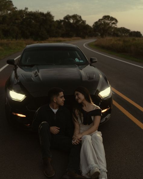 Chasing sunsets with the love of your life!! Closing off the year with this amazing couples session😭🤟 Texas only has about 1 more week before the trees are grey and UGLYYYYY!! #cinematicphotography #authenticlovemag #777luckfish #dirtybootsandmessyhair #unscriptedposingapp #texascinematicphotography #texascreativecouples #texasweddingphotographer #cinematiccouplesphotographer Couple And Car Photography, Sports Car Couple Photoshoot, Race Car Engagement Photos, Couple Car Pictures, Modern Couple Photoshoot, Car Photoshoot Couple, Car Couple Pictures, Car Couple Photoshoot, Car Couple Aesthetic