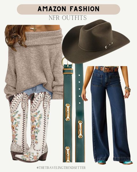 20 NFR OUTFIT IDEAS FROM AMAZON: these could also be worn to Nashville or a country concert, all are trendy classy and cute but won’t break the bank! - The National Finals Rodeo - comment NFR & I’ll dm all the 🔗 so you can snag your favs. + A few would be perfect for the up and coming holidays and parties as well for all my western girlies. Send to a friend and save for outfit inspo 🖤 #nfr #nfrfashion #vegasoutfit #nfrstyle #wrangler #thanksgivingoutfit #girlsnightout #countryconcertout... Outfit Ideas From Amazon, Nfr Style, National Finals Rodeo, Nfr Fashion, Send To A Friend, Vegas Outfit, Country Concert, Country Concerts, Thanksgiving Outfit