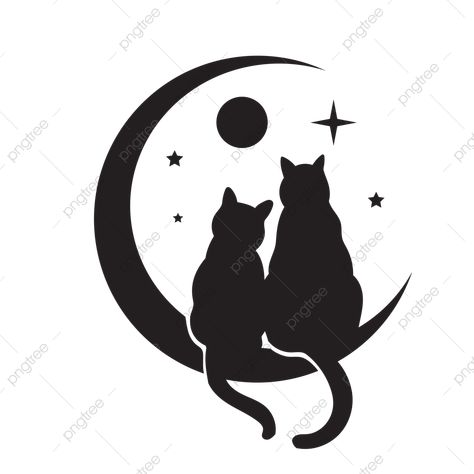 Cat Svg, Back Background, Image Cat, Cat Background, Cat Vector, Look At The Moon, Halloween Backgrounds, Cat Photography, Cat Sitting