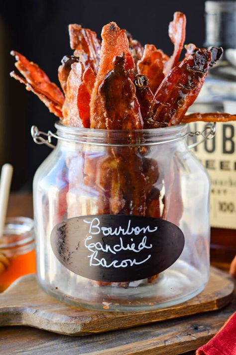 Bourbon Candied Bacon Appetizers | Linger Maple Candied Bacon Recipe, Candied Bacon Recipe, Bourbon Recipes, Maple Candy, Bourbon Tasting, Bacon In The Oven, Bacon Appetizers, Whiskey Tasting, Candied Bacon