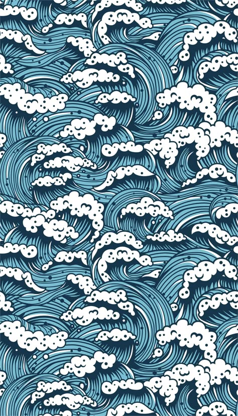 Ocean Art Background, Japanese Ocean Art, Marine Design, Ocean Pattern, Underwater Ocean, Japanese Wallpaper Iphone, Water Pattern, Look Wallpaper, Hype Wallpaper