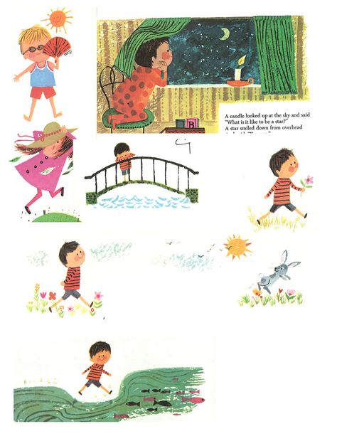 Aliki Music Book Various spot illustrations from a vintage grade school music book. Children's Book Layout, Spot Illustration, Illustration Art Kids, Mid Century Illustration, Music Illustration, Childrens Books Illustrations, Book Design Layout, Vintage Children's Books, Retro Illustration