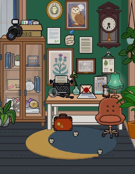 Aesthetic Study Room, Academia Bathroom, Dark Academia Bathroom, Toca Boca Room Ideas, Toca Boca Room, Room Ideas Dark, Toca World, 2021 Aesthetic, Toka Boka