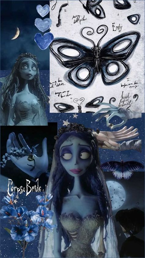 Corpse Bride - Tim Burton #timburton #corpsebride #butterfly #wallpaper #movieaesthetic #aesthetic Tim Burton Collage Wallpaper, Tim Burton Desktop Wallpaper, Tim Burton Pictures, Tim Burton Characters Aesthetic, Corspride Bride, The Corpse Bride Wallpapers, Tim Burton Matching Pfp, Tim Burton Backgrounds, Crops Bride