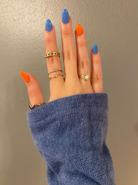 Two Color Nails, Dipped Nails, Orange Nails, Minimalist Nails, Fire Nails, Dream Nails, Funky Nails, Chic Nails, Short Acrylic Nails