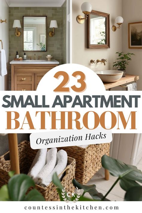 Small Apartment Bathroom Organization Apartment Bathroom Organization, Bathroom Organization Ideas, Small Apartment Organization, Bathroom Organization Hacks, Small Apartment Bathroom, Small Apartment Kitchen, Small Apartment Interior, Creative Storage Solutions, Small Apartment Living Room