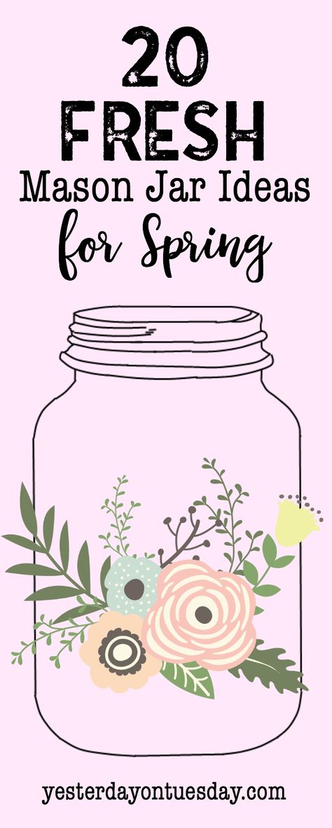 20 Fresh Mason Jar Ideas for Spring Wedding Spring Colors, Coloring Spring, Mason Jar Ideas, Spring Mason Jar, Jar Projects, Daisy Troop, Home Gift Ideas, Colored Mason Jars, Mason Jar Projects