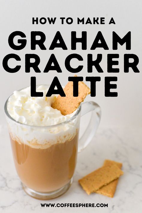 Love graham crackers? I do. So I made this graham cracker latte made with what I call graham cracker milk. How To Make Graham, Easy Coffee Drinks Recipes, Fall Coffee Recipes, Coffee Creamer Recipe, Creamer Recipe, Coffee Queen, Coffee Syrup, Coffee Drink Recipes, Latte Recipe