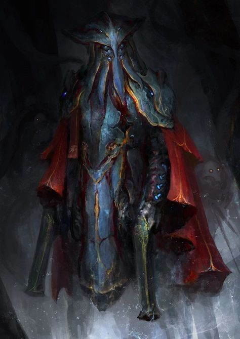 The best Warframe art I've ever seen - warframe post - Imgur Alien Fashion Concept Art, Illithid Character Art, Warframe Hydroid, Aberration Dnd, Armor Clothes, Star Fighter, Warframe Art, Mind Flayer, Dnd Monsters