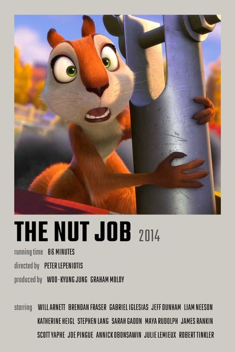 Eye Movie, Movie Character Posters, The Nut Job, Good Animated Movies, Maya Rudolph, Job Poster, Movie Card, Film Posters Vintage, Movie Posters Minimalist