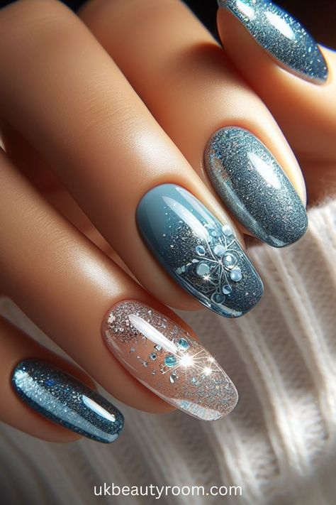 2024’s Most Stunning Blue Nail Designs Unveiled Light Blue Nail Designs, Classy Nail Art Ideas, Glitter Tip Nails, Glitter Tips, Blue Glitter Nails, Fall Pink, Thanksgiving Nail Designs, Light Blue Nails, Baby Blue Nails