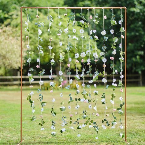 Hanging Flower Curtain Back Drop //floral Curtain/ Flower Wall/birthday Backdrop/daisy Decorations/wedding Reception /spring Birthday - Etsy Curtain Flower Backdrop, Party Decorations Flowers, Tapestry Backdrop, Hanging Flower Arch, Daisy Party Backdrop, Hanging Floral Wedding Backdrop, Flower Curtain Wedding, Floral Garland Backdrop, Flower Curtain Backdrop