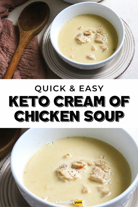 Keto Cream Of Chicken Soup, Keto Cream Of Chicken, Keto Creamy Chicken, Cream Based Soups, Keto Chicken Soup, Dry Soup Mix, Slow Cooker Creamy Chicken, Cream Soup Recipes, Chicken Soup Recipe