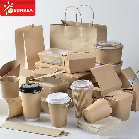 Source Disposable custom design eco friendly food packaging on m.alibaba.com Packaging Lunch Box, Food Delivery Packaging, Paper Bowl, Food Box Packaging, Kraft Packaging, Packaging Food, Soup Cup, Paper Food, Eco Packaging