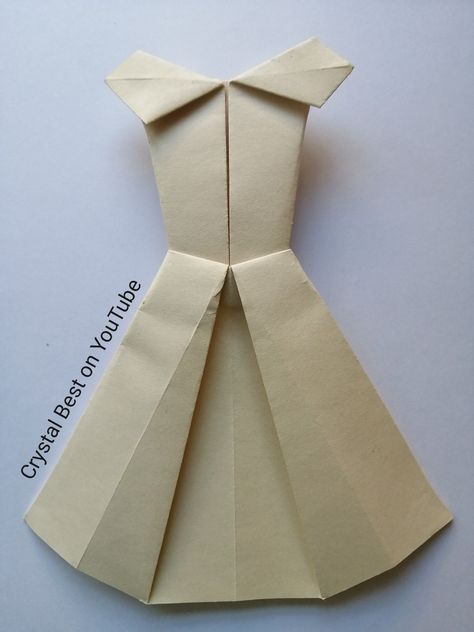 Origami dress Origami Dress Fashion, Origami Dress Tutorial, Diy Paper Dress, Simple Origami, Origami Dress, Paper Dress, Amazon Shop, Dress Tutorials, Origami Easy