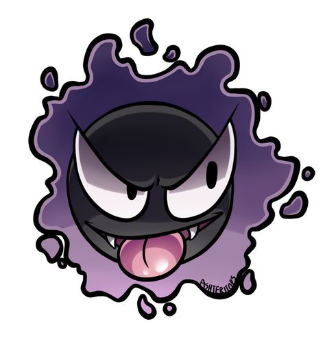 Ghastly Pokemon Art, Gastly Pokemon Art, Gengar Doodles, Ghastly Pokemon, Gengar Tattoo, Gastly Pokemon, Haunter Pokemon, Pikachu Tattoo, Ghost Type Pokemon