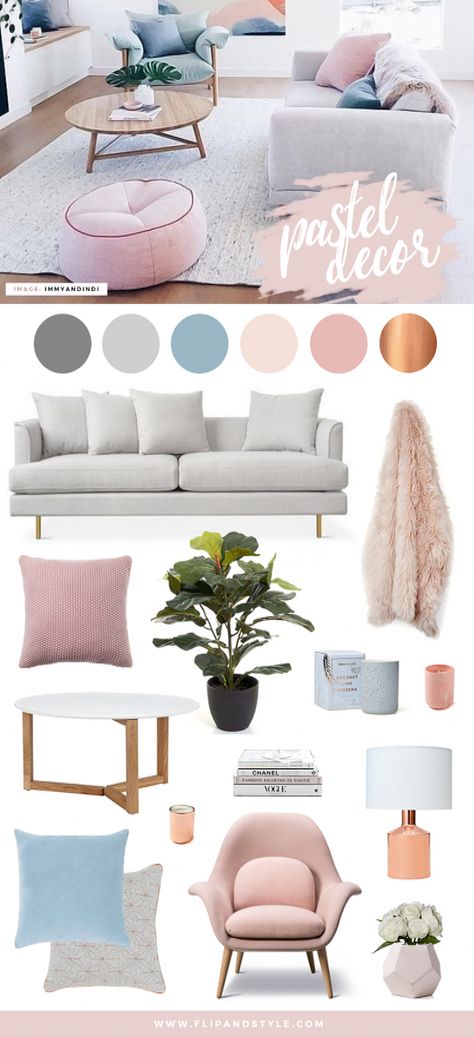 Pastel home decor and interior inspiration. Scandi design mixed with soft blush pink and powder blue hues. || Blog Post: http://www.flipandstyle.com/2016/08/pastel-home-decor.html || @flipandstyle #of #Season #HomeIdeas #and #the #Embrace #Trends #HomeDecor #DecorInspiration #Spring #HomeDecorating #Freshness #Ideas #the #Home #Decor Pastel Home, Pastel Home Decor, Pastel House, Scandi Design, Living Room Scandinavian, Scandinavian Interior, Spring Home, Small Living Rooms, Powder Blue