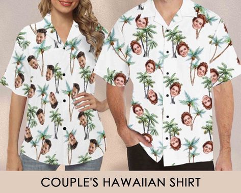 Excited to share the latest addition to my #etsy shop: Vacation Style Hawaiian Shirts for Couple, Custom Summer Shirts with Face Custom, Beach Party Shirts for Men Party Shirts For Men, Seaside Party, Funny Vacation Shirts, Party Shirts Men, Personalized Boxers, Slouchy Shirt, Wedding Socks, Hawaiian Shirt Women, Popular Logos