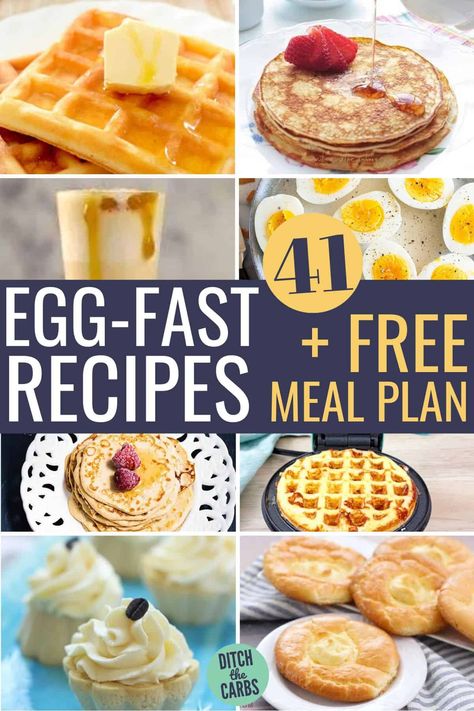 Egg Fast Diet Plan, 3 Day Egg Fast Recipes, Egg Fast Keto Meal Plan, Egg Diet Plan 3 Day, Egg Diet Recipes, Keto Egg Fast Recipes, Eggfast Recipes, Egg Fast Recipes, Egg Fast Rules