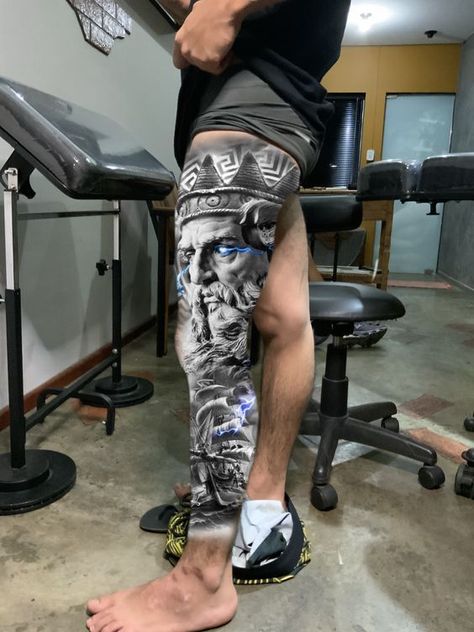 Odin Tattoo, Tattooing Inks, Arm Tattoos Black, Octopus Tattoo Sleeve, Arm Tattoos For Guys Forearm, 30 Tattoo, Egyptian Tattoo Sleeve, Streetwear Trousers, Spartan Tattoo