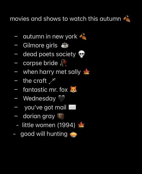 Aesthetic Movies And Shows, Fall Tv Shows To Watch, Autumn Romance Movies, Fall Series To Watch, Shows To Watch In The Fall, Movies To Fall Asleep To, Autumn Shows To Watch, Fall Movies And Tv Shows, Fall Shows And Movies