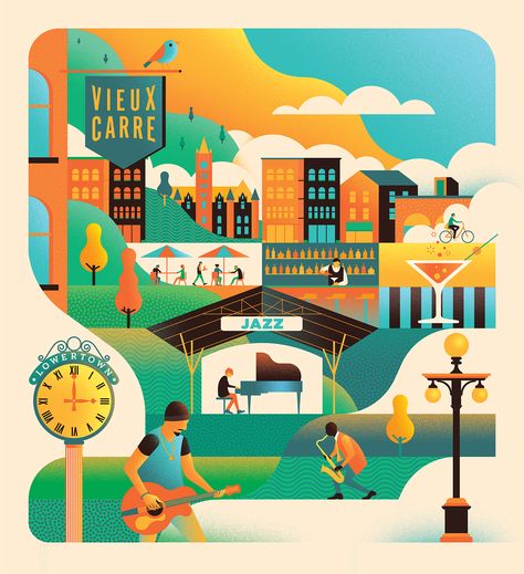 Twin Cities Jazz Festival on Behance Jack Daly, Work Illustration, Desain Editorial, Design Illustrations, Foreign Affairs, House Illustration, City Illustration, Illustration Graphic, Jazz Festival