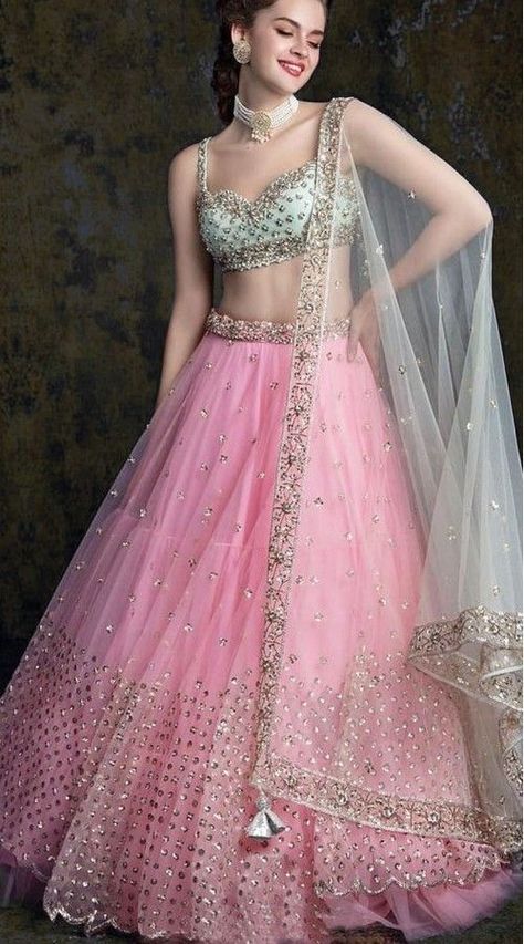 Indian Wedding Gowns, Lehenga Saree Design, Bridal Lehenga Designs, Indian Outfits Lehenga, Wedding Lehenga Designs, 11 December, Gaun Fashion, Bridal Lehenga Red, Half Saree Designs