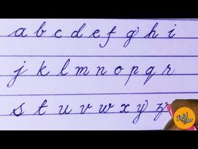 English small alphabets | cursive handwriting | Stylish Writer - YouTube Alphabet Video, Cursive Handwriting Worksheets, Teaching Cursive, Small Alphabets, Cursive Writing Worksheets, Improve Your Handwriting, Writing School, Cursive Alphabet, Handwriting Alphabet