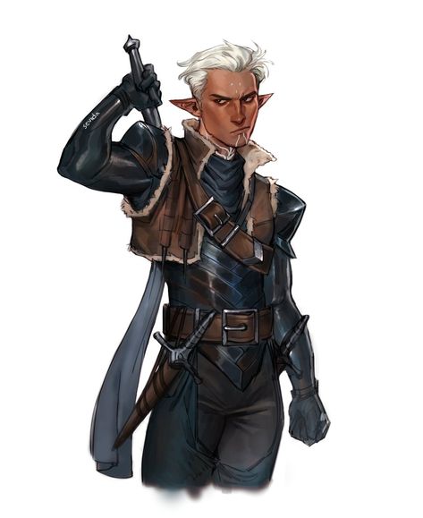 Dragon Age Fenris, Dragon Age Elf, Dragon Age Romance, Dnd Elves, Dragon Age Characters, Dragon Age 2, Dungeons And Dragons Characters, Dnd Art, Character Design Male