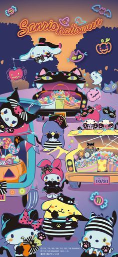 【1125×2436】201810 Sanrio Halloween Special Sanrio Halloween Wallpaper, Pompompurin Halloween, Halloween Sanrio, Hello Kitty Halloween Wallpaper, Sanrio Halloween, Hello Wallpaper, 헬로키티 배경화면, Sanrio Wallpapers, Hello Kitty Wallpaper Hd