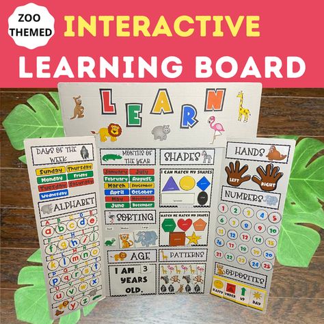 Toddler learning board Learning Boards For Kindergarten, Learning Board For Kindergarten, Learning Boards For Toddlers Diy, Learning Boards For Toddlers Teaching, Kindergarten Learning Board, Diy Learning Board, Toddler Learning Board, Preschool Learning Board, Sorting By Size