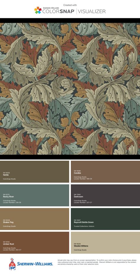 1900s Color Palette, Victorian Colour Palette, William Morris Color Palette, Victorian Color Palette Interiors, Craftsman Interior Colors, Medieval Color Palette, Antique Color Palette, Paint Vibes, Victorian Color Palette