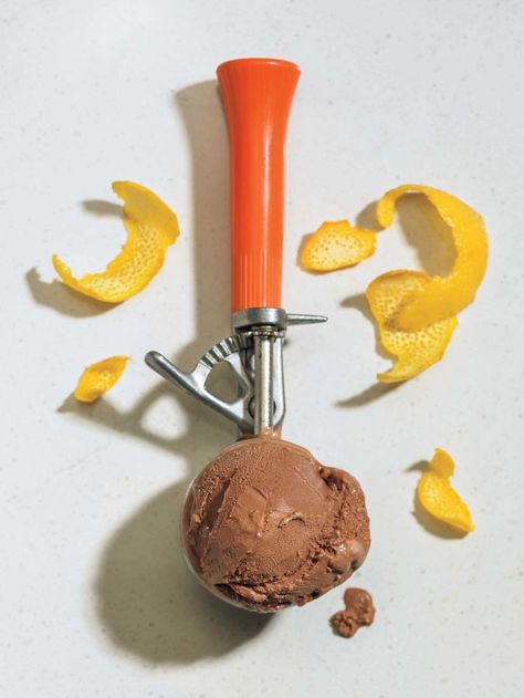 The scoop on homemade ice cream Chocolate Orange Ice Cream, Wood Bucket, Orange Ice Cream, Ice Cream Month, National Ice Cream Month, Ice Cream Photography, Chocolate Custard, Ice Cream At Home, Homemade Ice