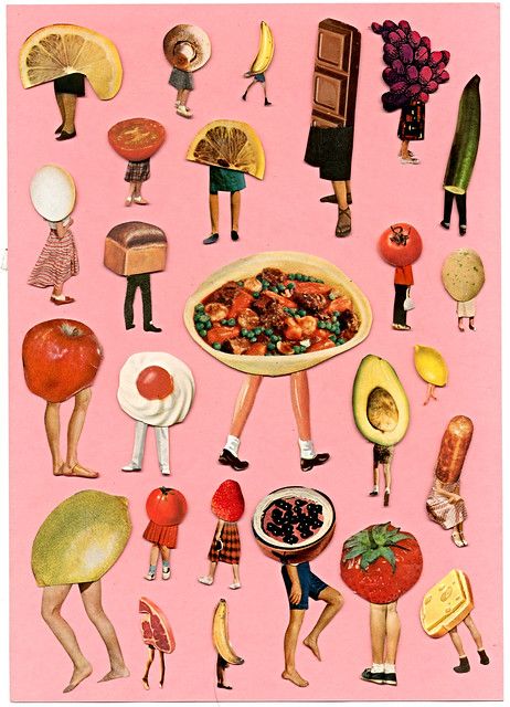 My Delicious Friends | Ben Giles | Flickr Art Art, Illustration Art, Fruit, Collage, Art Prints, Pink