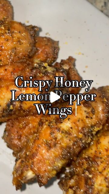 Kendall Taylor | Since its National Chicken Wing day why not post these again 😋😋  Crispy honey lemon pepper wings   Perfect for the oven or the air fryer... | Instagram Honey Lemon Pepper Wings, Lemon Pepper Chicken Wings Recipe, Cauliflower Baked, Honey Wings, Season Salt, Lemon Pepper Chicken Wings, Lemon Pepper Wings, Crispy Wings, Lemon Pepper Chicken