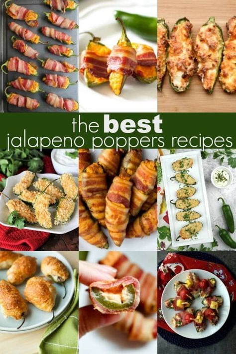 Airfryer Bacon, Jalapeno Poppers With Sausage, Popper Recipes, Best Jalapeno Poppers, Easy Tailgate Food, Bacon Wrapped Pineapple, Jalapeno Popper Recipes, Roasted Jalapeno, Jalapeño Poppers