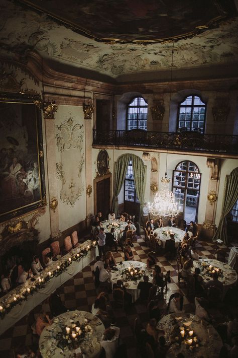 Skylands Manor Wedding, Royal Ballroom Aesthetic, Castle Wedding Aesthetic, Rococo Wedding, Royal Ballroom, Ballroom Aesthetic, Vienna Wedding, Vintage Wedding Venues, Fairy Wedding