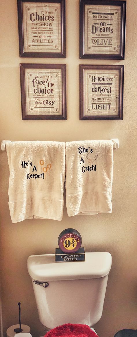 Harry Potter themed bathroom Harry Potter ideas Bathroom ideas Kids Bathroom Themes Boys, Kids Bathroom Ideas Themes, Kids Bathroom Decor Boys, Harry Potter Bathroom Decor, Harry Potter Shower Curtain, Hogwarts Bathroom, Kids Bathroom Themes, Harry Potter Ideas, Harry Potter Bathroom